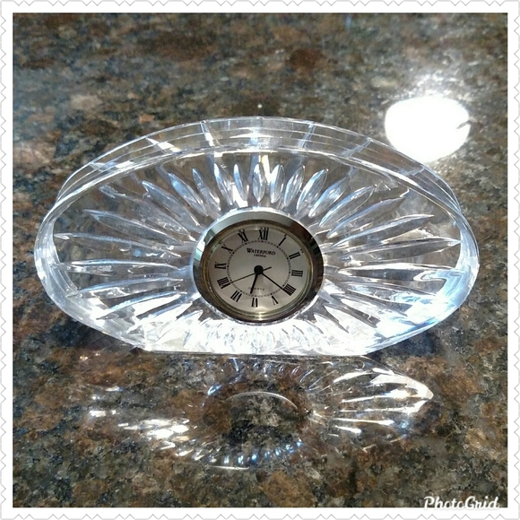 Waterford Other - Waterford Crystal Oval Table Clock Waterford Other - Waterford Crystal Oval Table Clock